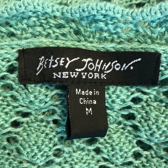 Betsey Johnson Teal Cardigan Sweater